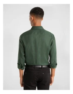 Alternative view of Yd. West Hampton Pure Linen Shirt In Green