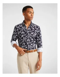 Yd. Dustin Jersey Slim Shirt In Navy