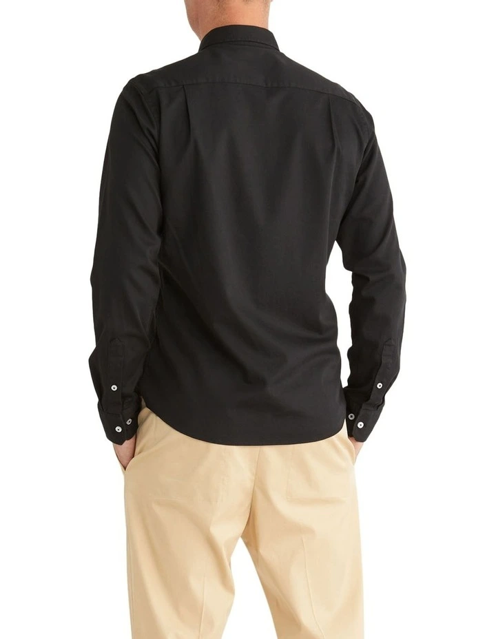 Calvin Klein Nevertuck Long Sleeve Shirt In Black - Image 3