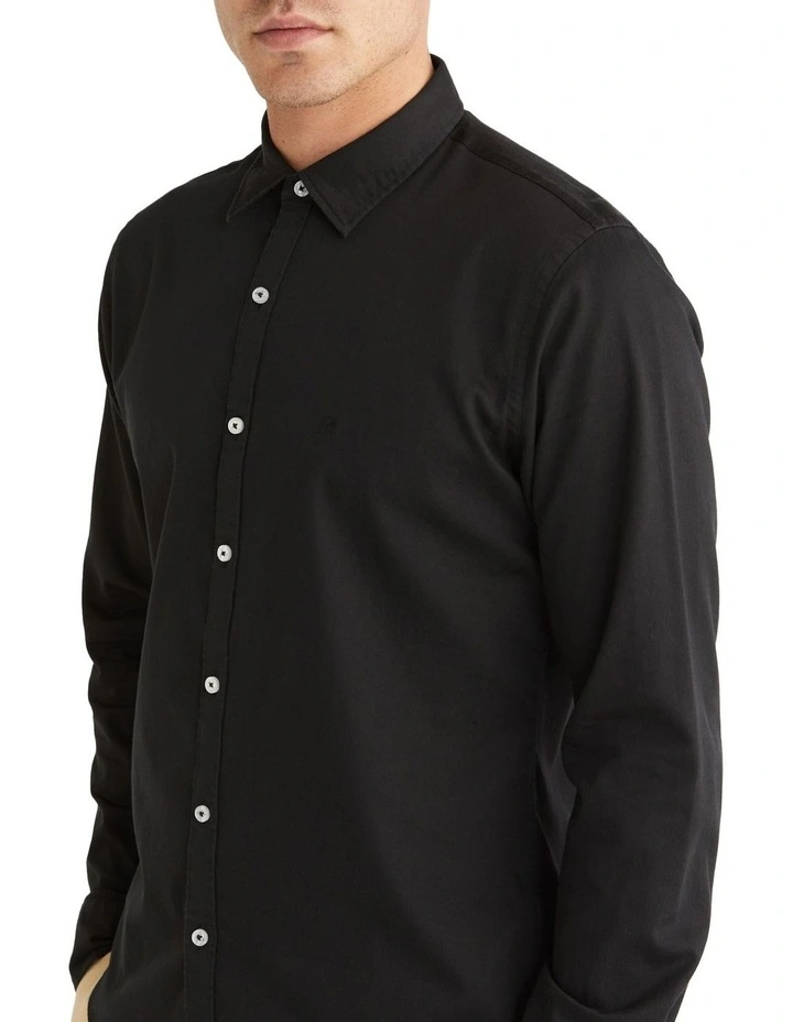 Calvin Klein Nevertuck Long Sleeve Shirt In Black - Image 4