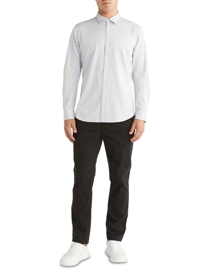 Calvin Klein Nevertuck Long Sleeve Shirt In Grey - Image 2