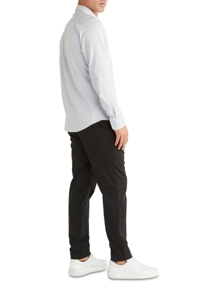 Calvin Klein Nevertuck Long Sleeve Shirt In Grey - Image 3