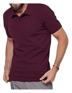 The Road Buttonless Polo Shirt In Red