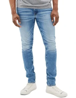 American Eagle Airflex Slim Jean In Blue