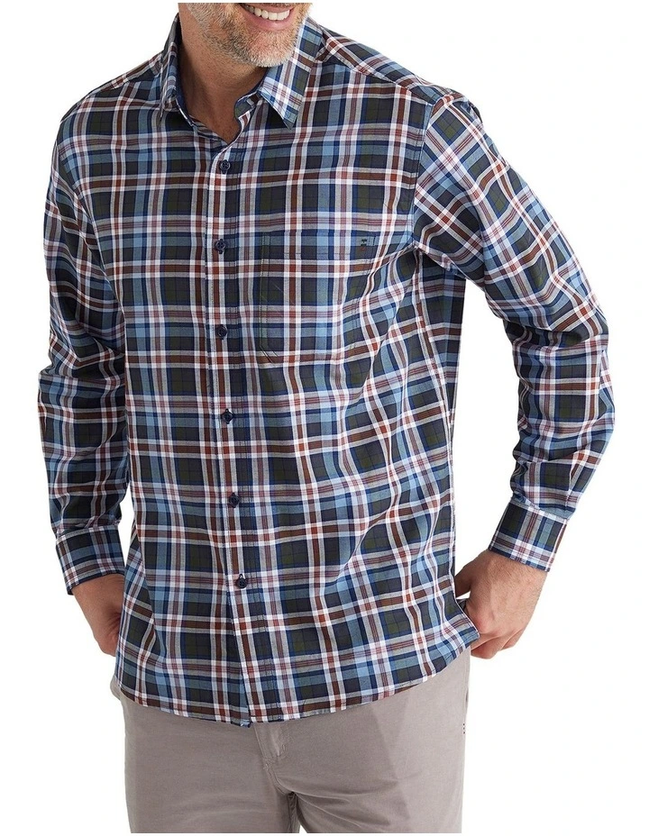 Breakaway Kendrow Oxford Long Sleeve Shirt In Sea Kelp