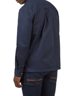Ben Sherman Cotton Twill Overshirt In Navy 8 Ben Sherman Cotton Twill Overshirt In Navy -Nena & Pasadena Sales 970814800 3 720x928