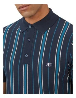 Ben Sherman All Over Stripe Polo In Blue -Nena & Pasadena Sales 970977430 4 720x928