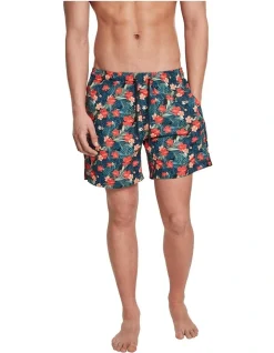 Alternative view of URBAN CLASSICS Tropical Pattern Swim Shorts In Multi