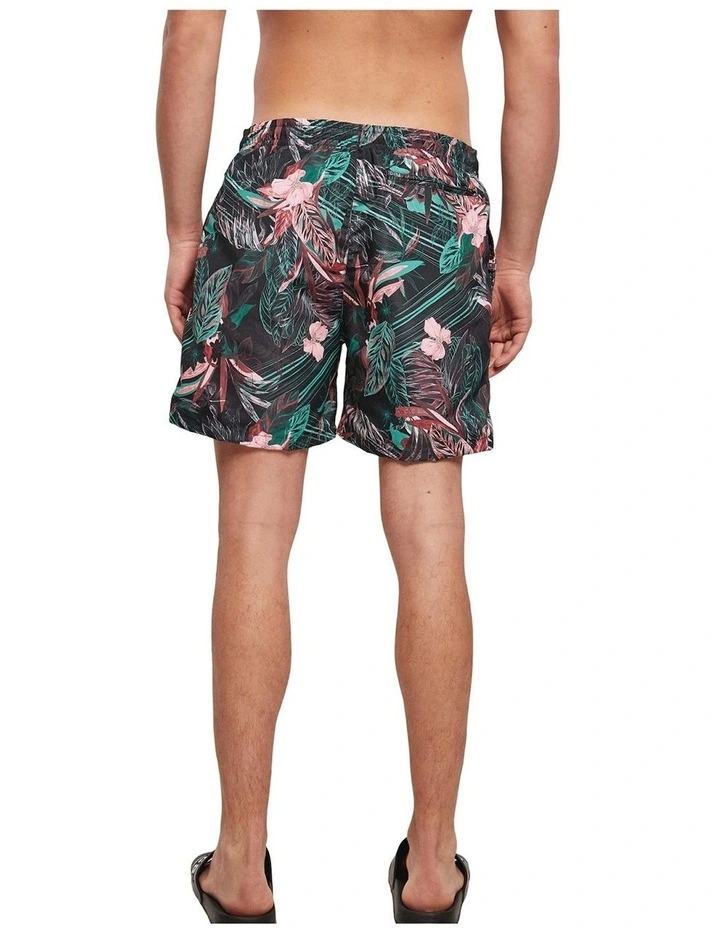 URBAN CLASSICS Floral Pattern Swim Shorts In Multi 2 URBAN CLASSICS Floral Pattern Swim Shorts In Multi - Image 2