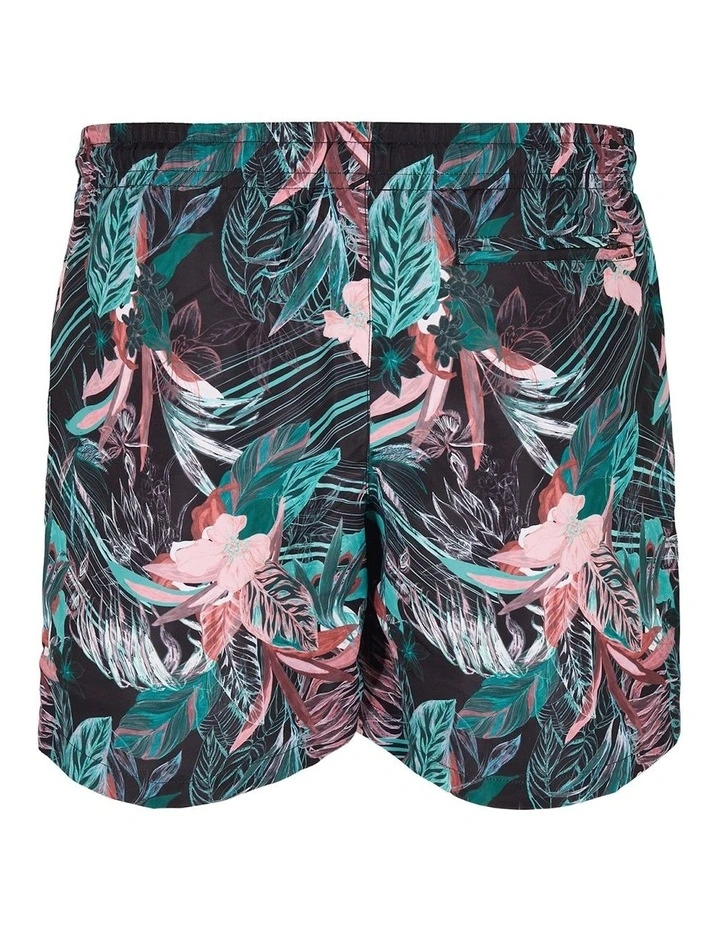 URBAN CLASSICS Floral Pattern Swim Shorts In Multi 7 URBAN CLASSICS Floral Pattern Swim Shorts In Multi - Image 7