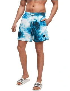 URBAN CLASSICS Pattern Swim Shorts In Blue