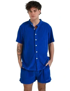Ambition The Label Organic Cotton Shirt In Blue