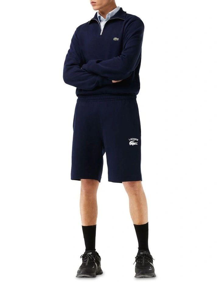 Lacoste Graphics Logo Short In Navy
