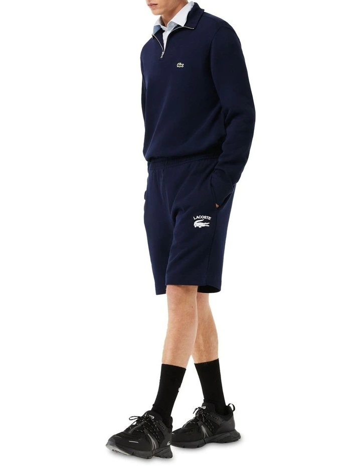 Lacoste Graphics Logo Short In Navy - Image 3