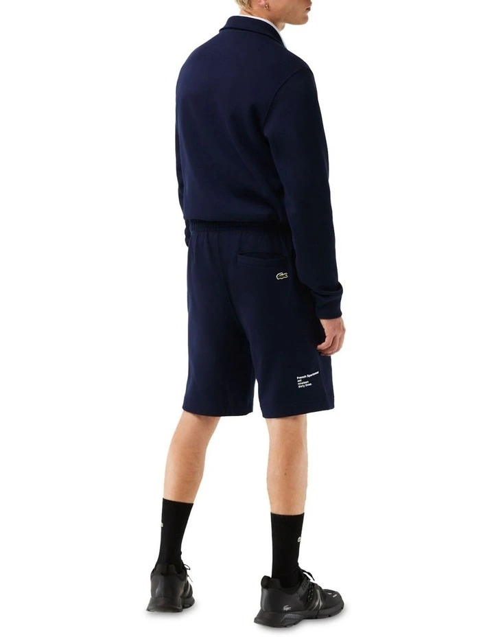 Lacoste Graphics Logo Short In Navy - Image 4