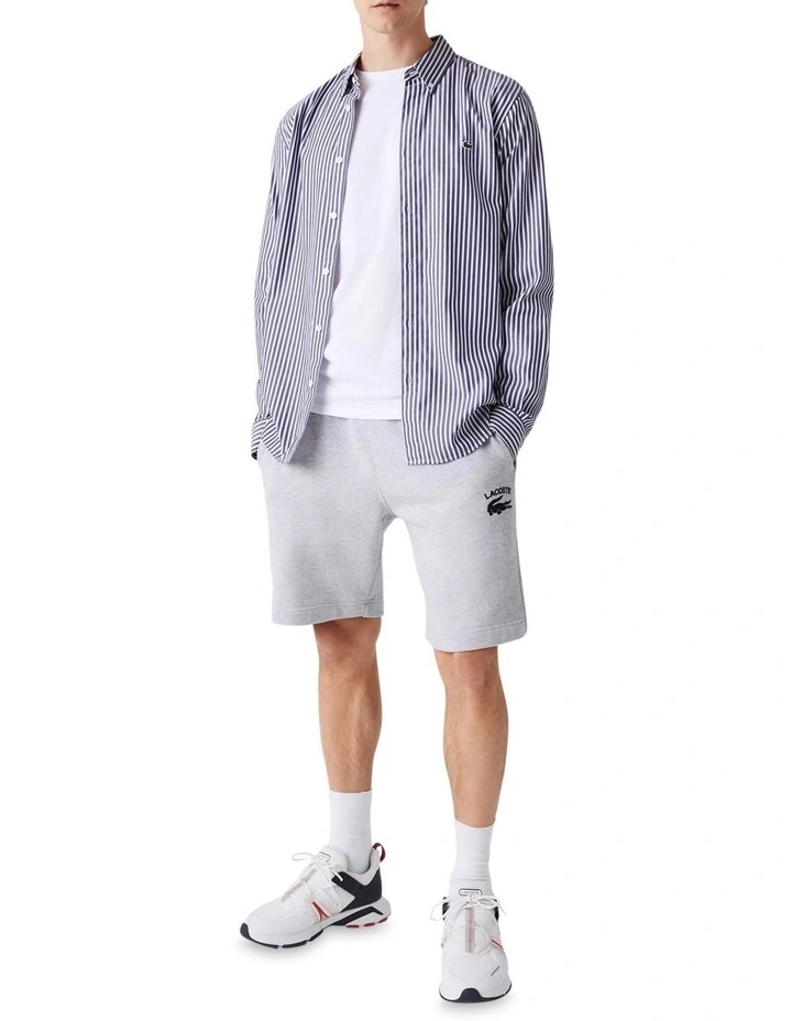 Lacoste Graphics Logo Short In Grey - Image 2