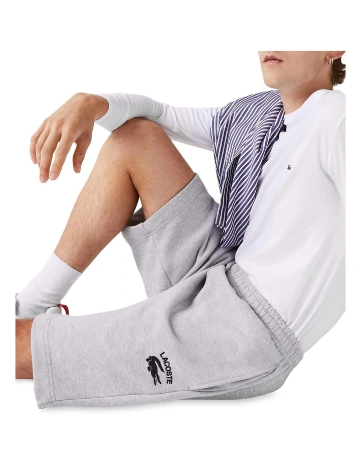 Lacoste Graphics Logo Short In Grey - Image 6