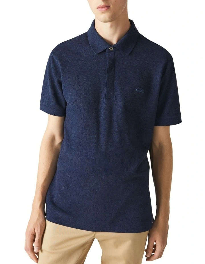 Lacoste Paris Polo In Dark Blue - Image 3