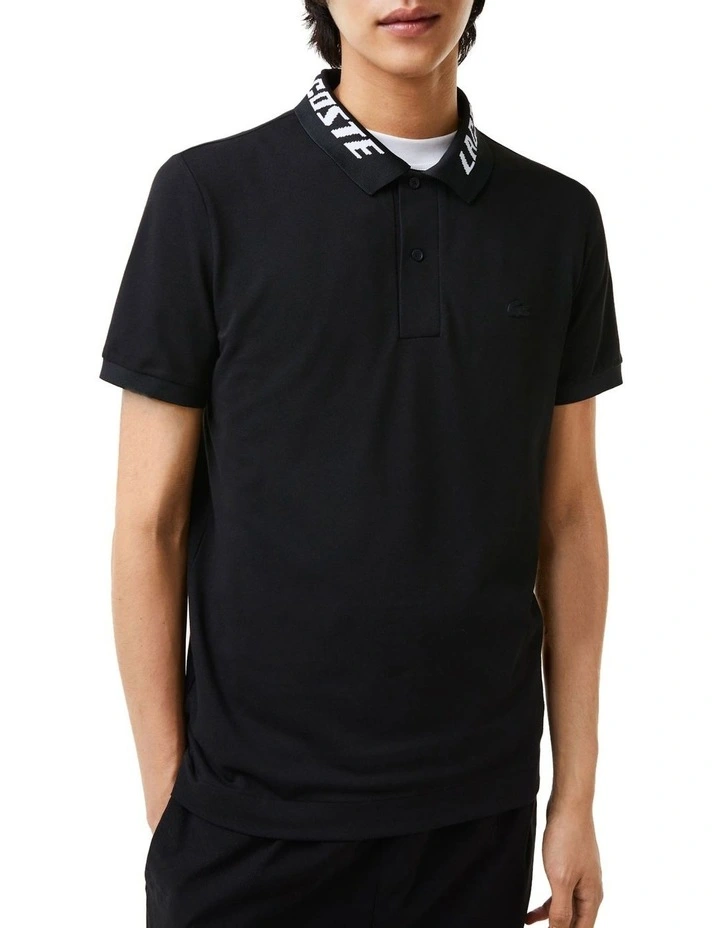 Lacoste Active Slim Fit Polo In Black - Image 2