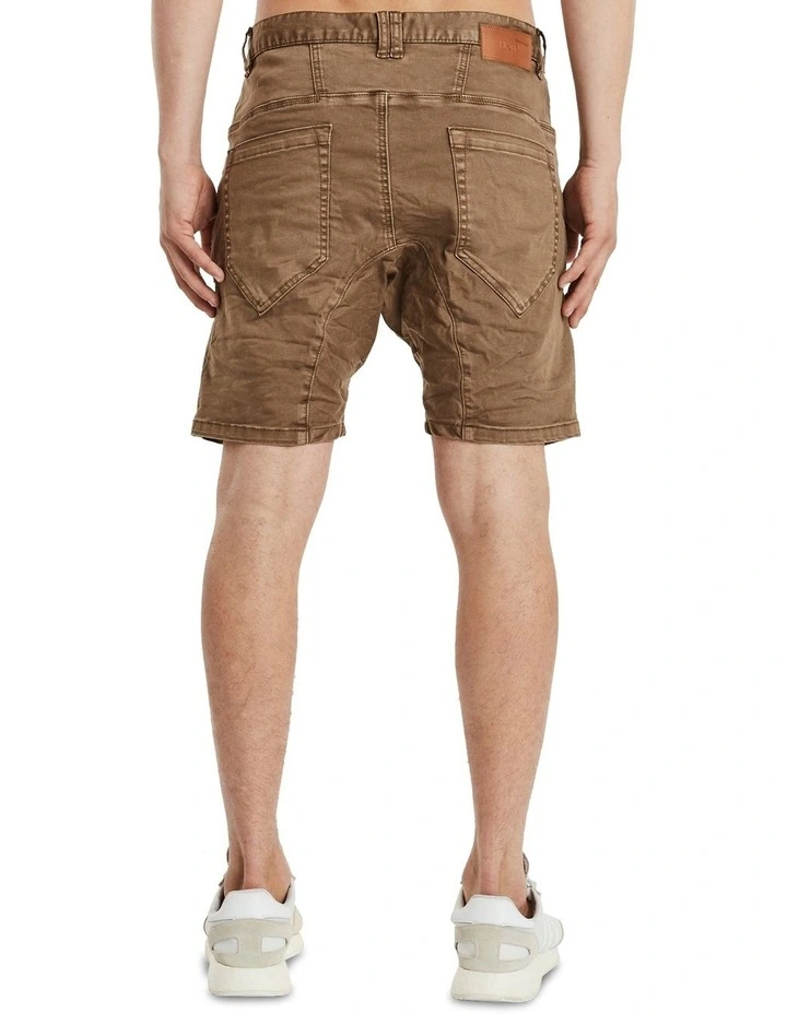Nena & Pasadena Hellcat Denim Short In Brown - Image 3