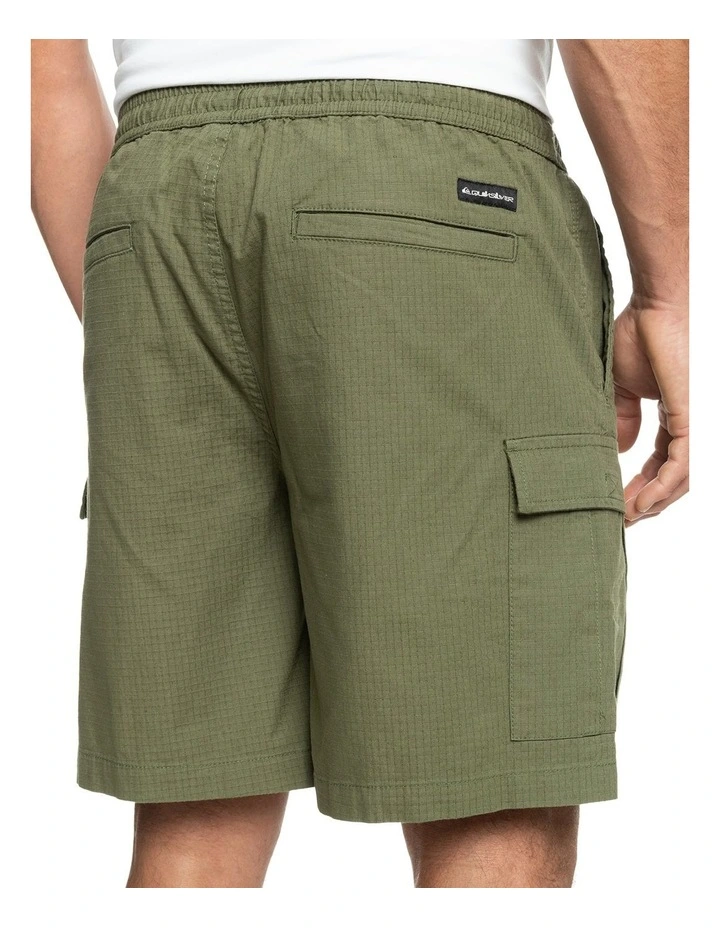 Quiksilver Cargo Taxer Elasticated Cargo Shorts In Green 5 Quiksilver Cargo Taxer Elasticated Cargo Shorts In Green - Image 5