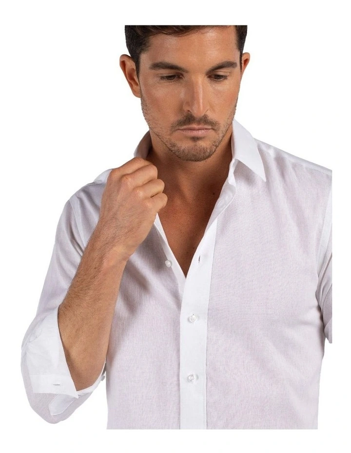 Tolu Linen Shirt In White 4 Tolu Linen Shirt In White - Image 4