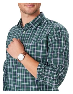 Gazman Casual Plaid Check Long Sleeve Shirt In Green 6 Gazman Casual Plaid Check Long Sleeve Shirt In Green -Nena & Pasadena Sales 978390190 3 720x928