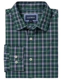 Gazman Casual Plaid Check Long Sleeve Shirt In Green 7 Gazman Casual Plaid Check Long Sleeve Shirt In Green -Nena & Pasadena Sales 978390190 4 720x928