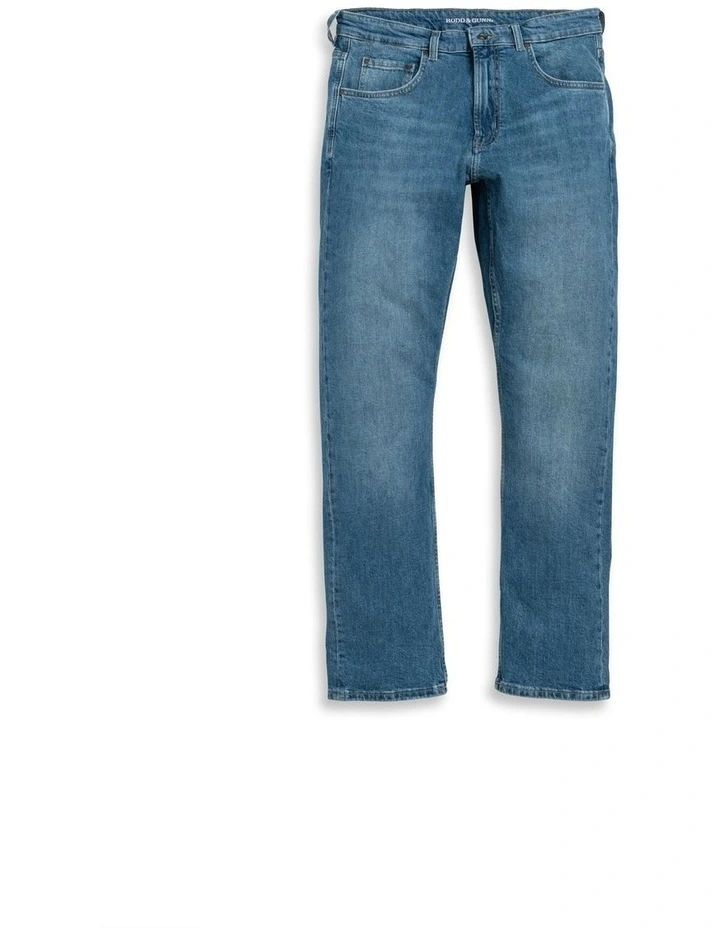 Rodd & Gunn Timaru Relaxed Fit Italian Denim Long Leg In Light Blue - Image 4