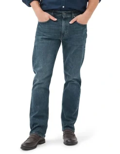 Rodd & Gunn Winton Relaxed Fit Italian Denim Long Leg In Mid Blue