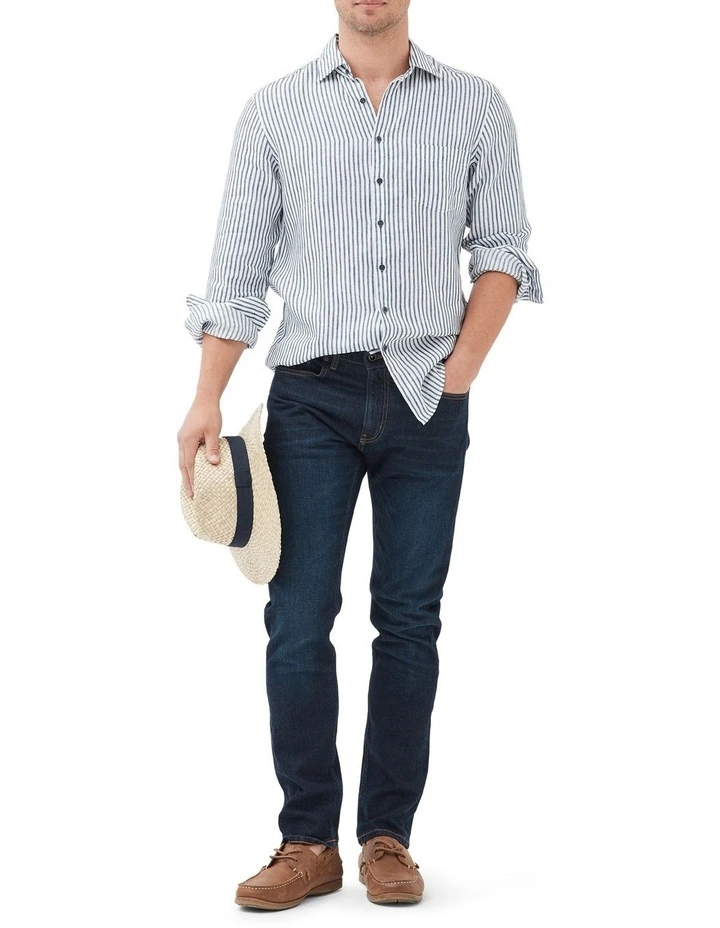 Rodd & Gunn Sutton Straight Fit Italian Denim Regular Leg In Dark Blue - Image 2