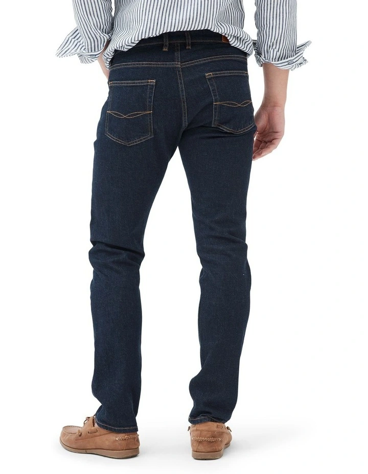 Rodd & Gunn Sutton Straight Fit Italian Denim Regular Leg In Dark Blue - Image 3