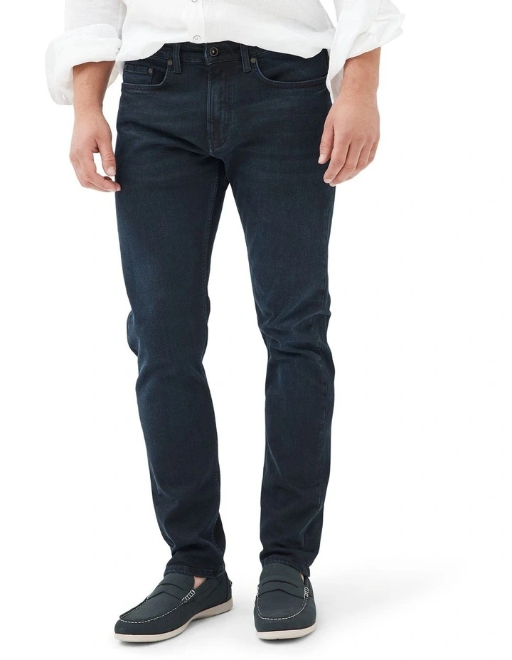 Rodd & Gunn Weston Straight Fit Italian Denim Regular Leg In Blue/Black