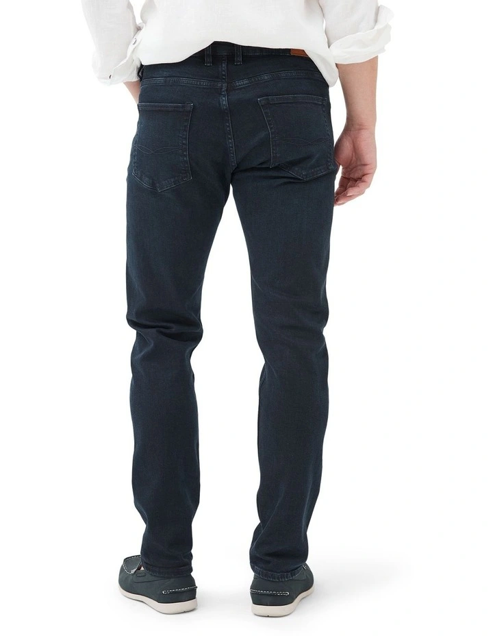 Rodd & Gunn Weston Straight Fit Italian Denim Regular Leg In Blue/Black - Image 3