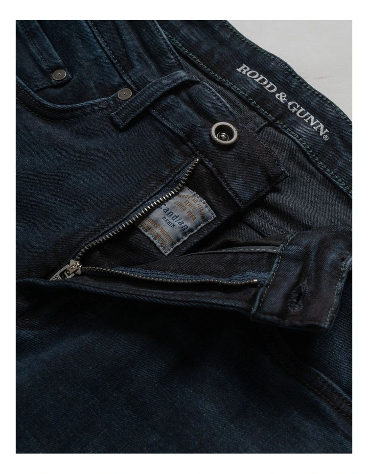 Rodd & Gunn Weston Straight Fit Italian Denim Regular Leg In Blue/Black - Image 5