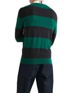 Alternative view of Tommy Hilfiger Striped Knitted Rugby In Green