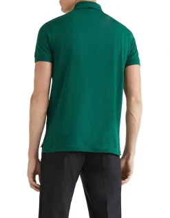 Alternative view of Tommy Hilfiger Tonal Geo Structure Slim Polo In Green