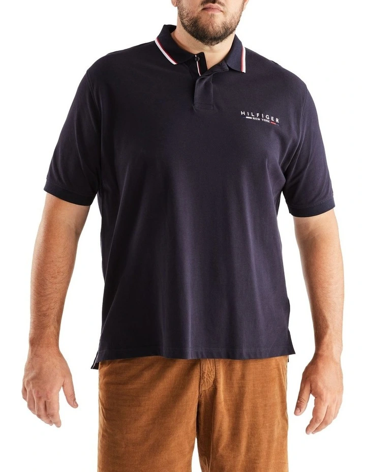 Tommy Hilfiger Big & Tall Brand Love Logo Polo In Blue 1 Tommy Hilfiger Big & Tall Brand Love Logo Polo In Blue