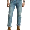 Polo Ralph Lauren Varick Slim Straight Distressed Jean In Blue