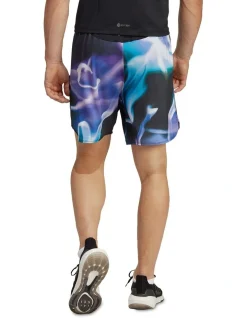 Alternative view of ADIDAS Heat.rdy Hiit Allover Print Training Shorts In Purple