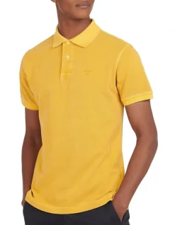 Barbour Washed Sports Polo In Mustard