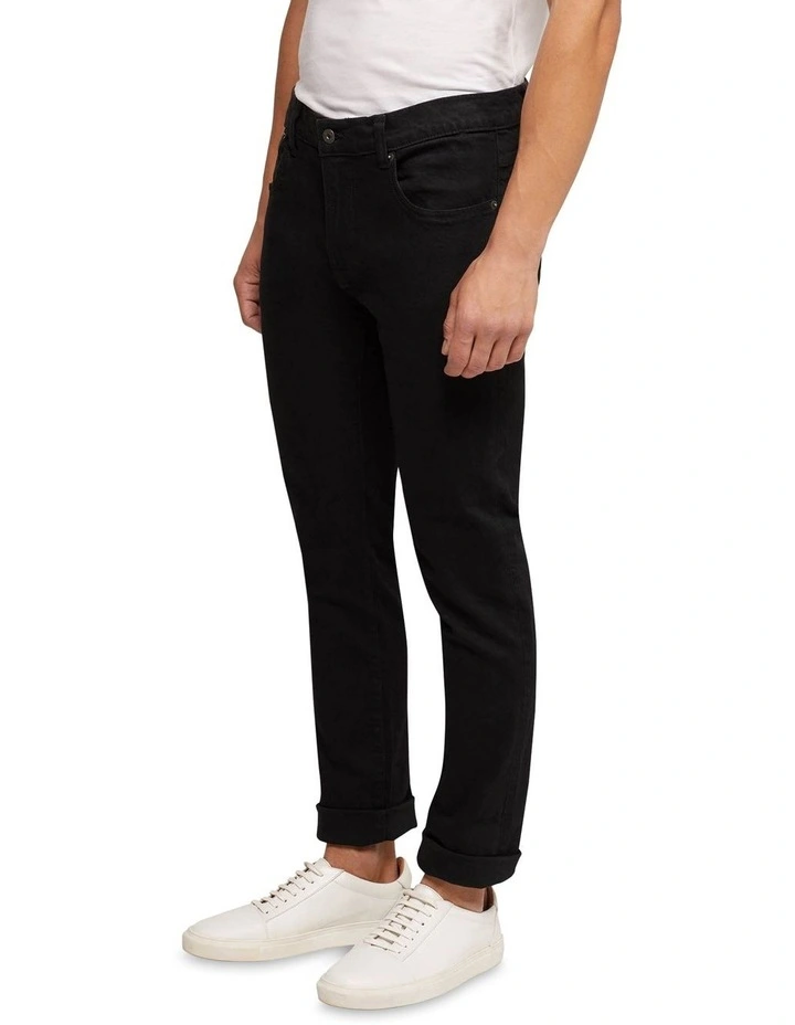 Oxford Leo Overdyed Jeans In Black - Image 3