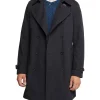 Oxford Marco Short Trench Coat In Blue