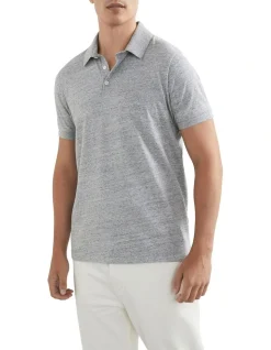 French Connection Classic Jersey Polo In Grey