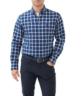 Rodd & Gunn Gunn Check Oxford 4 Shirt In Navy
