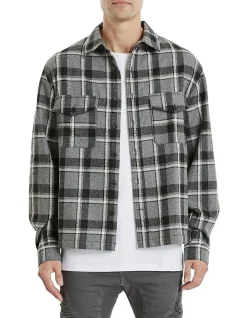KSCY Ruskin Relaxed Overshirt In Charcoal