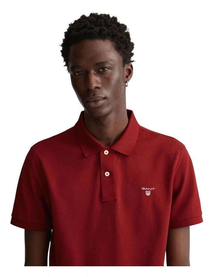 Gant Original Pique Polo In Red - Image 4
