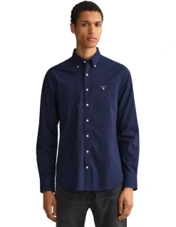 Gant The Broadcloth Slim Button Down In Blue
