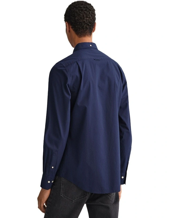Gant The Broadcloth Slim Button Down In Blue - Image 2