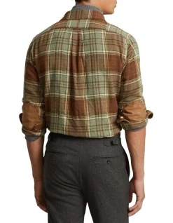 Polo Ralph Lauren Classic Fit Suede-Patch Twill Workshirt In Multi 5 Polo Ralph Lauren Classic Fit Suede-Patch Twill Workshirt In Multi -Nena & Pasadena Sales 993959110 2 720x928